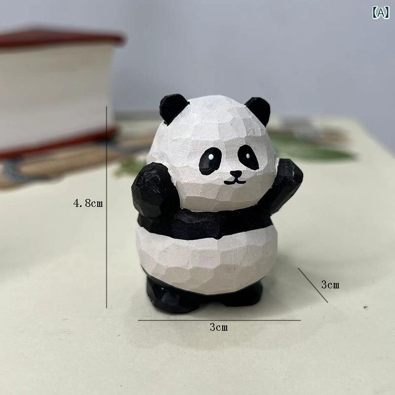 置物 レディース メンズ 動物 小熊猫 木彫り 飾り物 雑貨 フィギュア インテリア 卓上 玄関 部屋作り おしゃれ かわいい ナチュラル 手作り 木製 オブジェ 贈り物 ギフト キーホルダー アニマル 癒やしグッズ 飾り 雑貨小物 リアル クラフト 天 riverpaddy-11668552 リバーパディ サンプル画像2