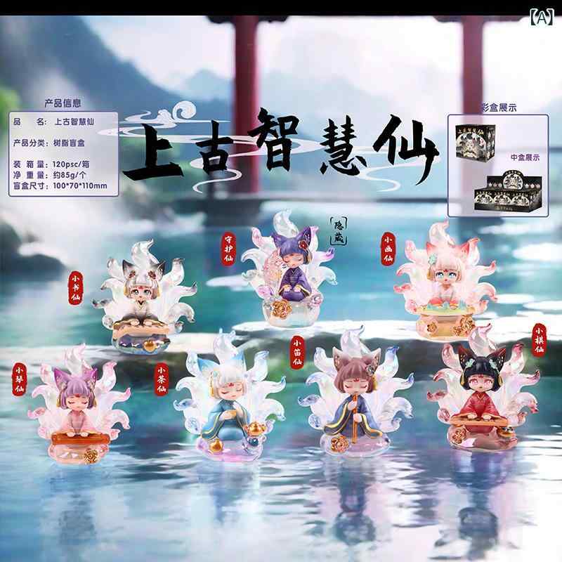 置物 レディース 狐 フィギュア 古 九尾狐 神話 モチーフ インテリア 雑貨 デスク 周り 飾り物 オブジェ 中国 伝統 デザイン 芸術的 再生繊維素材 個性的 幻想的 アート かわいい 卓上装飾 ディスプレイ用 おしゃれ かわいい 和 ギフトの商品画像 2