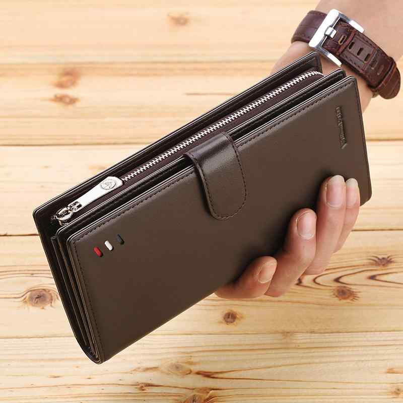 財布 男性用 長財布 本革 牛革 ビジネス 通勤用 大容量 多機能 カードケース カードホルダー レザー 札入れ 小銭入れ クラッチバッグ ロングウォレット 高級感 シンプル おしゃれ 丈夫 耐久性 カジュアル フォーマル 紳士用 父の日 ギフト 贈り物