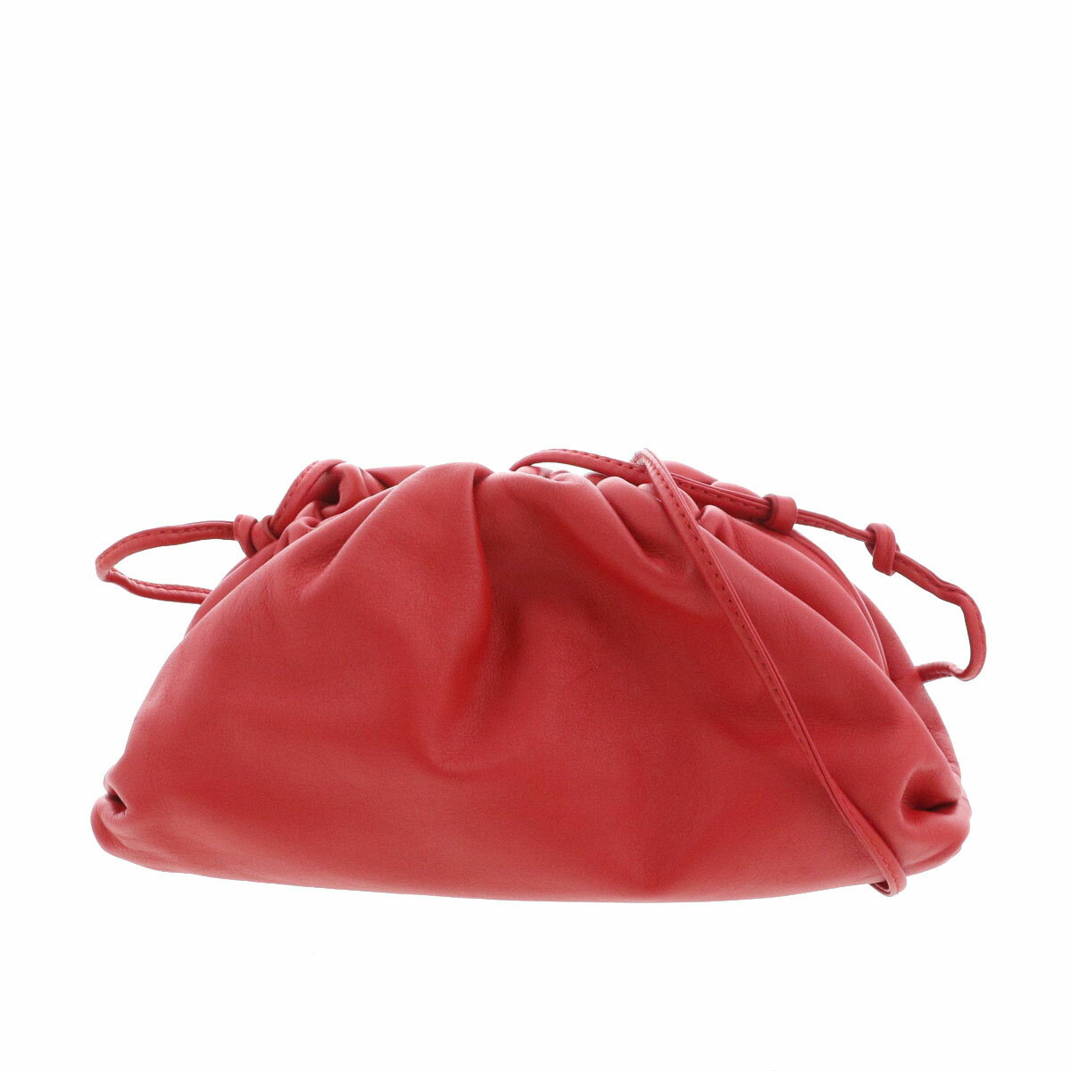 Rakuten - BOTTEGAVENETA ボッテガヴェネタ ミニ ポーチ ショルダーバッグ 585852 レザー レッド レディース【中古】