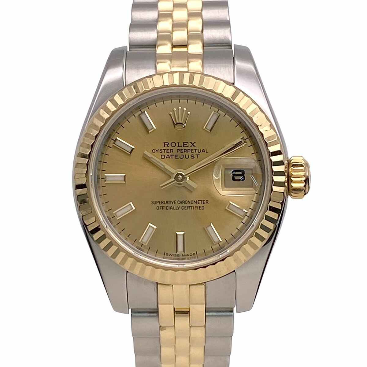FRANCK MULLER - ROLEX ロレックス デイトジャスト 26mm ジュビリーブレス G番 18K/SS 腕時計 179173 ステンレススチール イエローゴールド シルバー ゴールド レディース【中古】