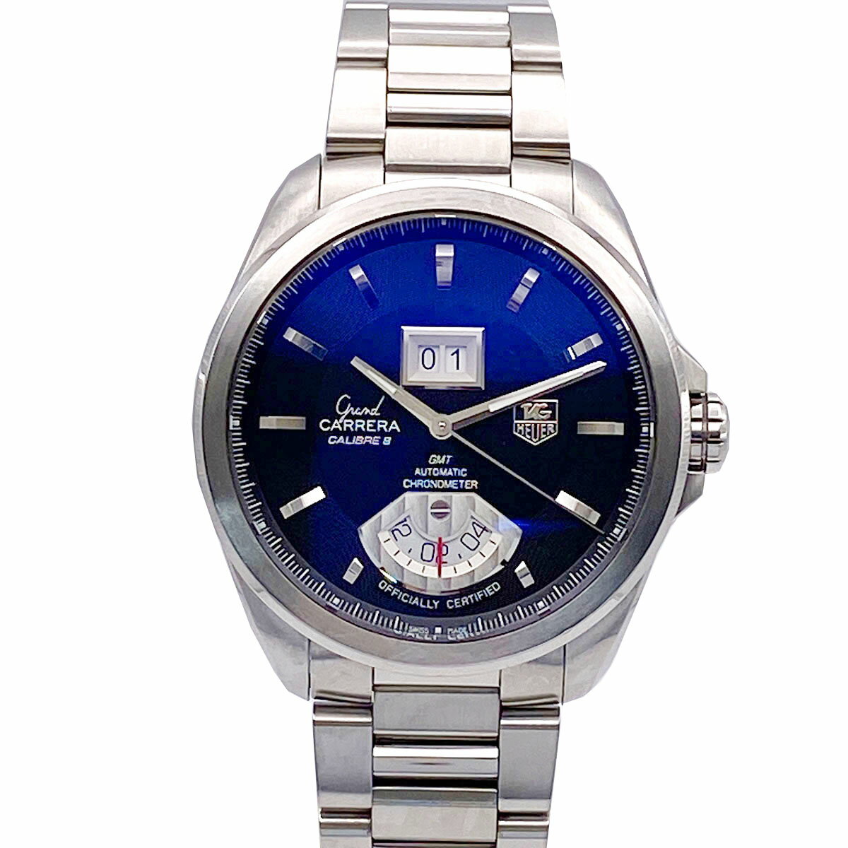 TAG HEUER タグホイヤー グランドカレラ GMT キャリバー8 43mm 腕時計 WAV51 ...