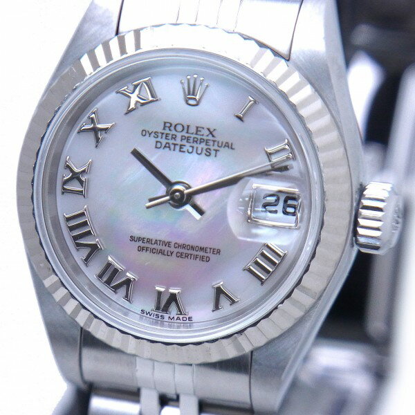 ROLEX DATEJUST WhiteMOP/Roman デイトジャスト 79174NR【中古】