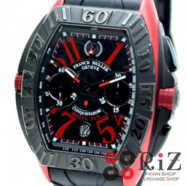 FRANCK MULLER Conquistador Black/Red グランプリ ライジングサン クロノグラフ 日本限定50本 8900CCGPJRS ER【中古】