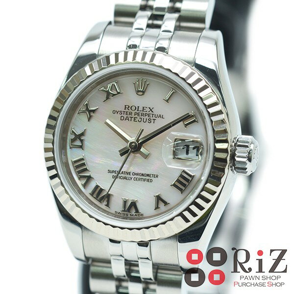 ROLEX DATEJUST WhiteMOP/Roman デイトジャスト 179174NR【中古】