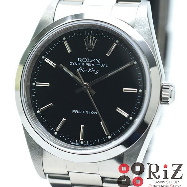 ROLEX AIR-KING Black/Bar エアキング 14000M【中古】