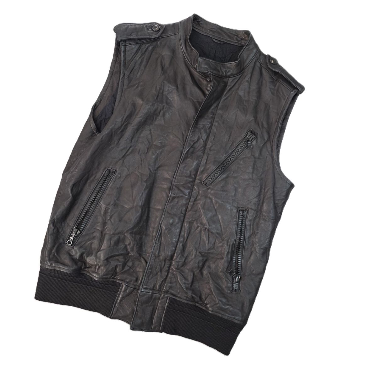 ATTACHMENT アタッチメント レザーベスト ベスト 羊革 メンズ【中古】