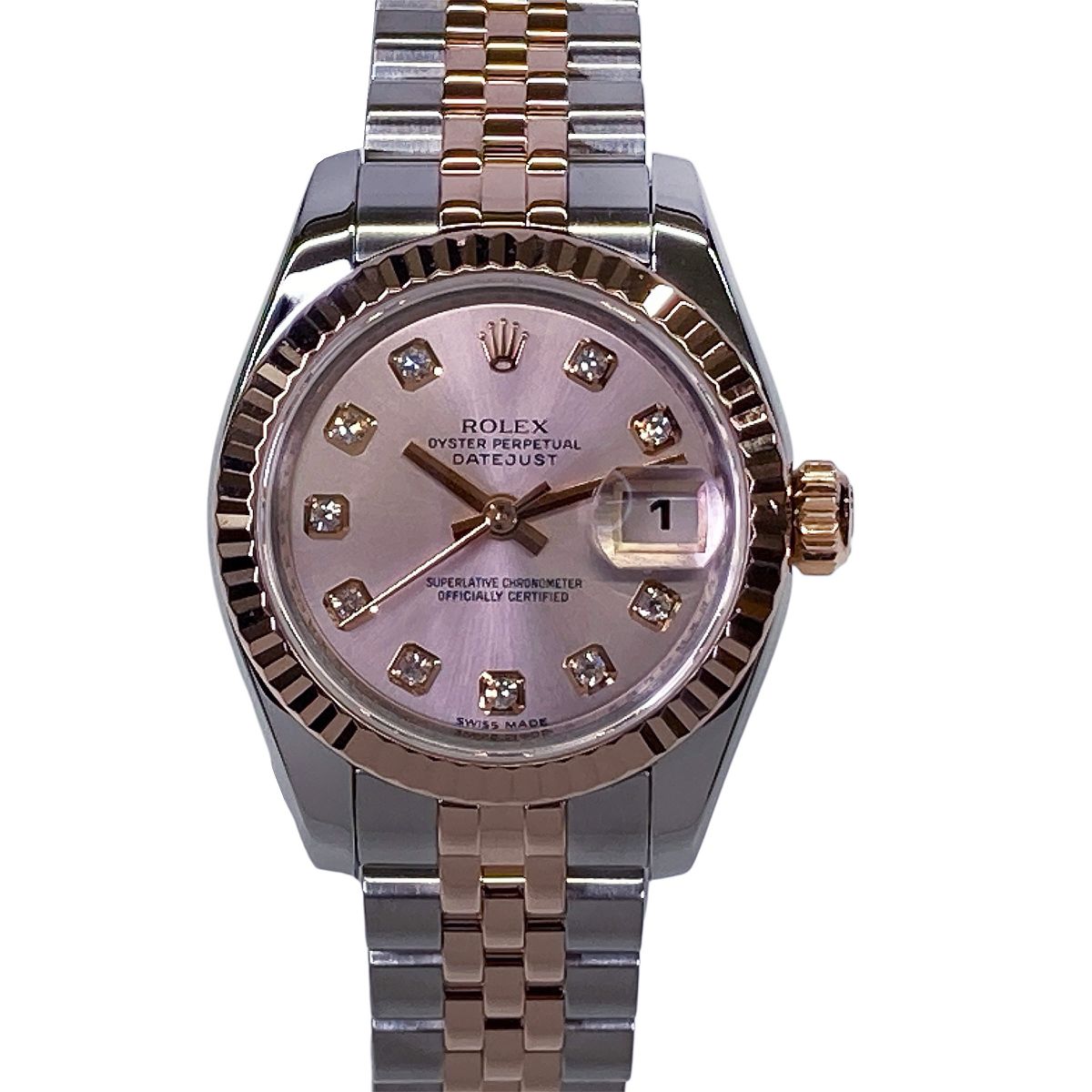 ROLEX ロレックス デイトジャスト 10P ダイヤ 腕時計 179...(2)