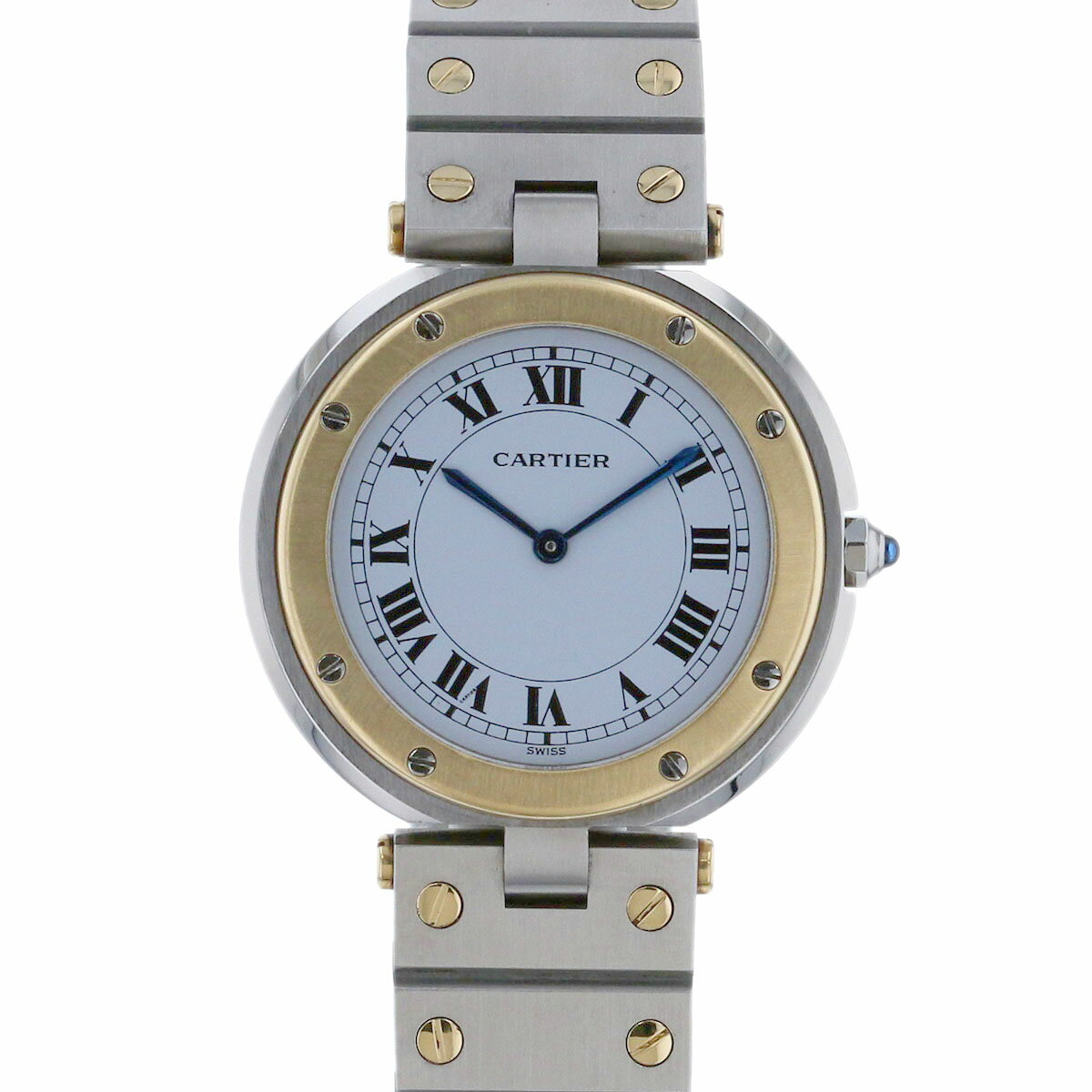 CARTIER カルティエ サントス ロンド LM 腕時計 83038288 K18ゴールド ステンレス ゴールド シルバー ..