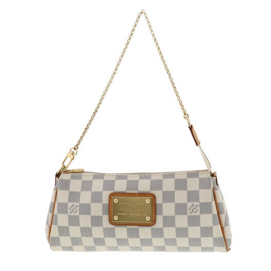 LOUIS VUITTON ルイヴィトン エヴァ ダミエ アズール セカンドバッグ N55214 ダミエアズールキャンバス キャンバス ホワイト ベージュ レディース【中古】