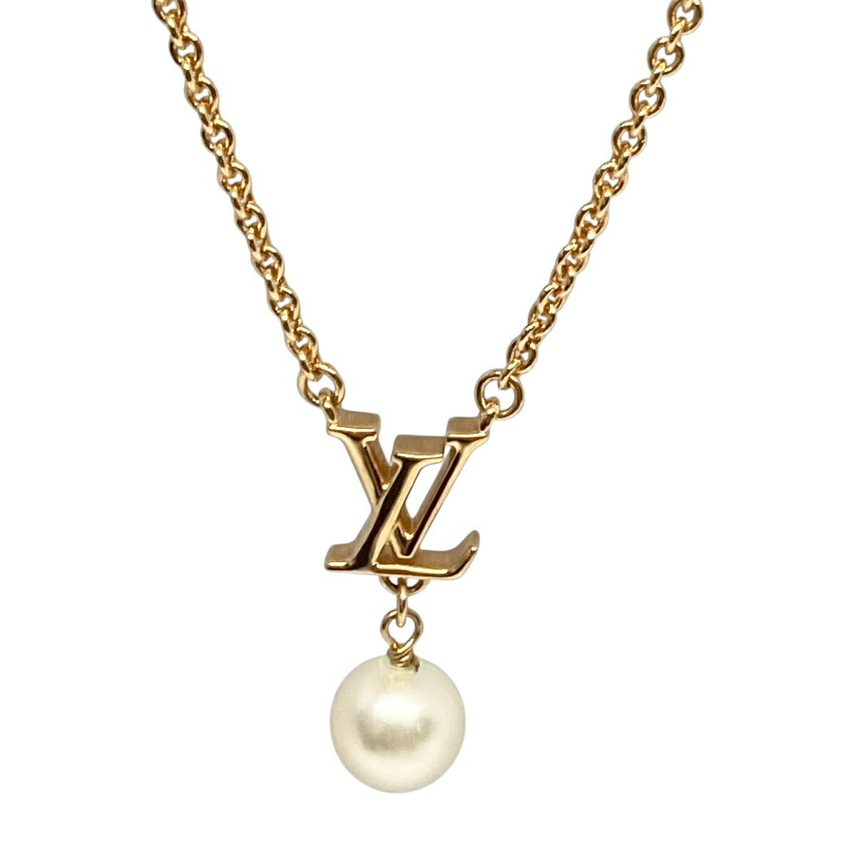 Rakuten - 【値下げ】 LOUIS VUITTON ルイ・ヴィトン パール ネックレス・LV アイコニック ルイザ ネックレス M01623 ゴールド レディース【中古】