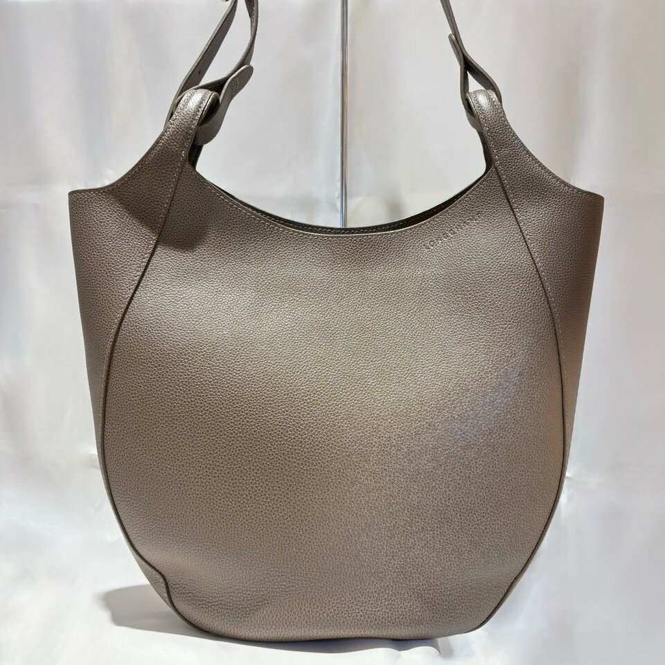LONGCHAMP\\\' - 【値下げ】Longchamp ロンシャン ル フローネ ホーボー L レザーショルダーバッグ ショルダーバッグ 10330021215 レザー グレー レディース【中古】