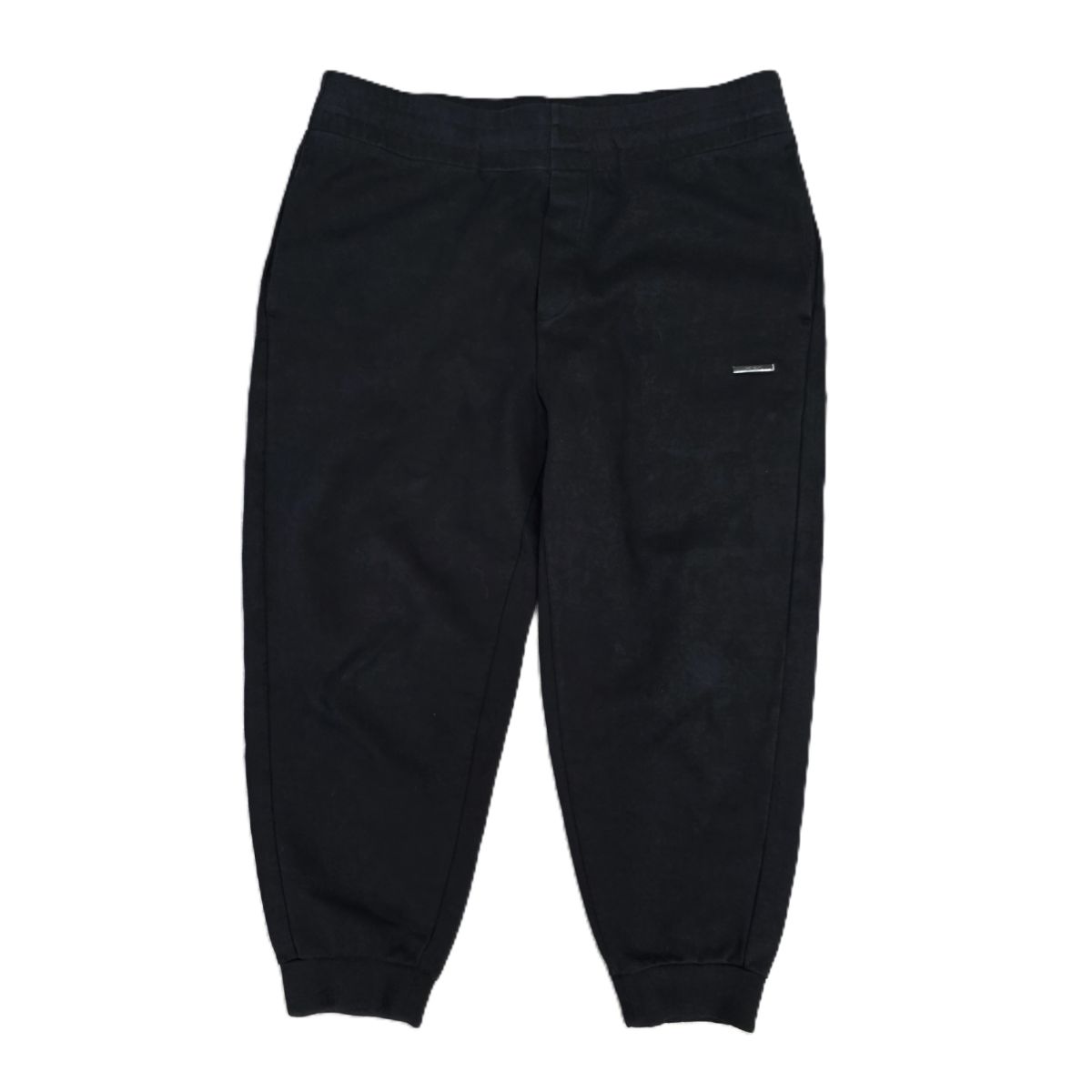 MONCLER モンクレール スウェットパンツ SWEAT BOTTM ロゴ ワッペン付き プレート付き M パンツ J20918H00009 M コットン ブラック メンズ【中古】