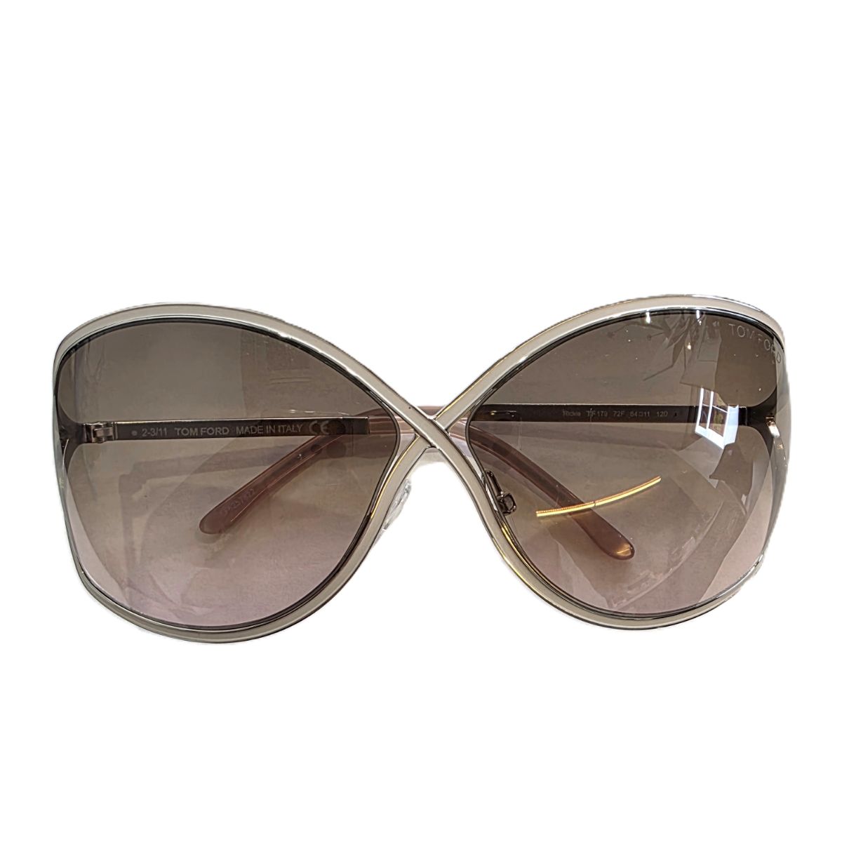 TOM FORD トムフォード  Rickie リッキー バタフライ サングラス  TF179 メタル ピンク サングラス TF179 メタル パールピンク 【中古】 Tom Ford - Rickie (Black) – Good See Co.