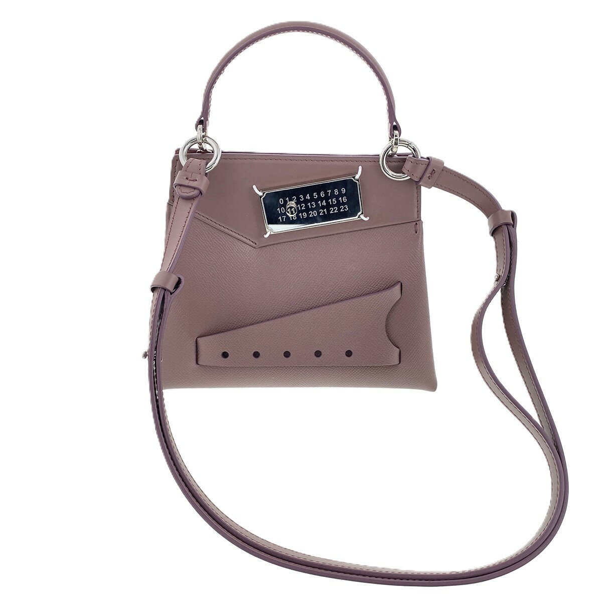 Rakuten - Maison Margiela メゾン マルジェラ Snatched スナッチト ハンドバッグ スモール ショルダーバッグ S56WG0168P4745T8013 レザー ピンク パープル レディース【中古】