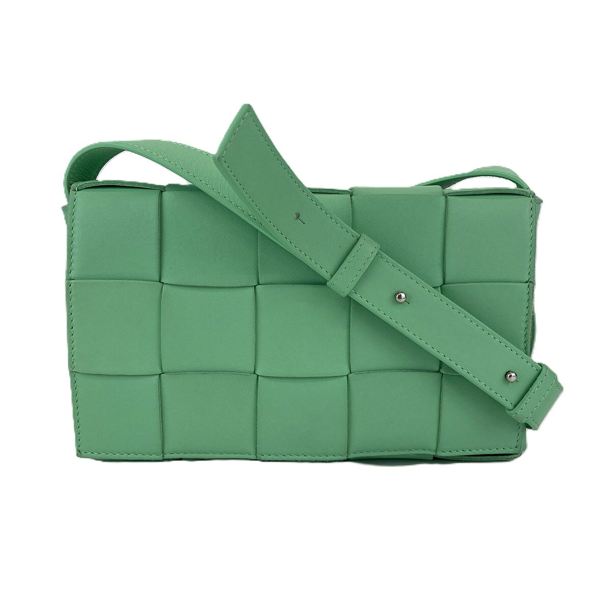Rakuten - BOTTEGAVENETA ボッテガヴェネタ マキシイントレチャート カセット クロスボディ ショルダーバッグ レザー グリーン レディース【中古】