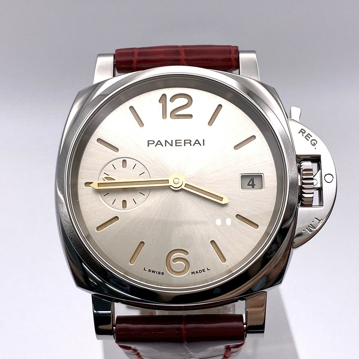 PANERAI パネライ ルミノール ドゥエ 腕時計 PAM01248 ステンレススチール レッド レディース【中古】