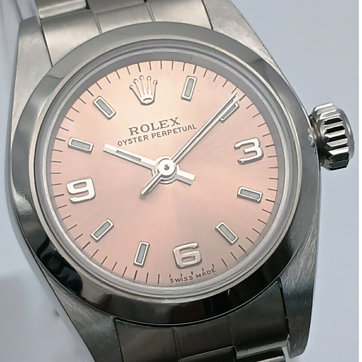 【中古】 えいごトレーニング ROLEX ロレックス オイスターパーペチュアル pink 369 24mm ホワイト