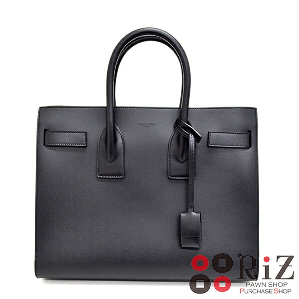 【中古】【海外発送可】 SAINT LAURENT （サンローラン） サック・ド・ジュール バッグ ハンドバッグ Black 378299 A:良好品 TAXFREE 免税