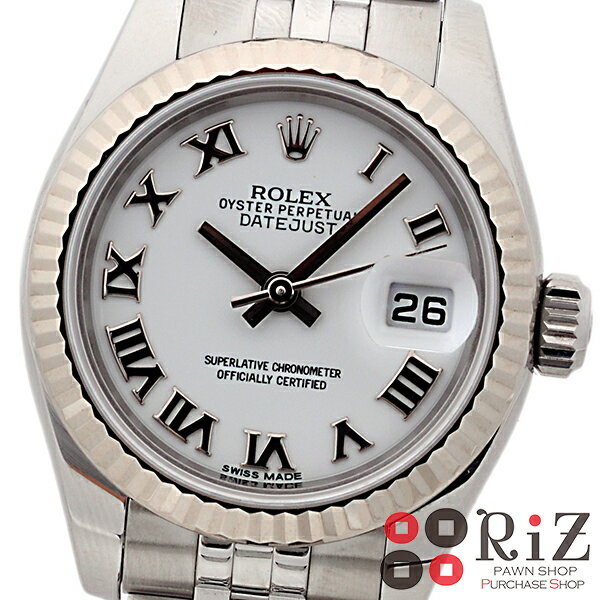 【中古】 ROLEX （ロレックス） デイトジャスト 時計 自動巻き/レディース White 179174 A:良好品