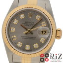 【中古】 ROLEX ロレックス デイトジャスト 時計 自動巻き レディース Silver シルバー 69173G A:良好品