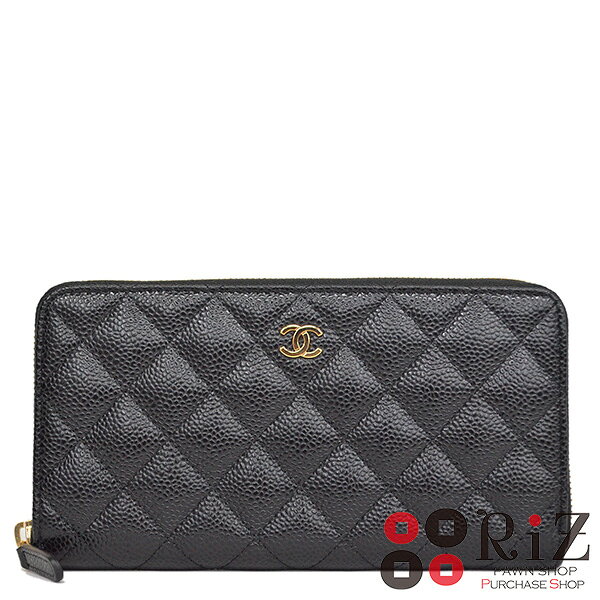 【中古】 CHANEL （シャネル） ラウンドファスナー長財布 財布 長財布(小銭入有) Matelasse Black A50097 bnwt:N