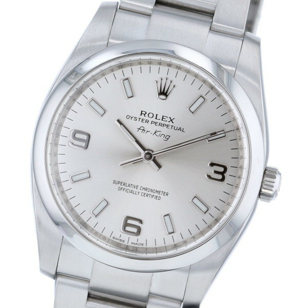 【最終お値下げSALE】【仕上げ済み】【良好品】【保証書有】【中古】ROLEX （ロレックス） エアキング シルバー 369 時計 自動巻き/メンズ Silver/シルバー 114200/シルバー369 used:A