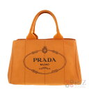 【即日発送・水曜翌日発送】【中古】 PRADA （プラダ） カナパ ショッピング トートバッグ バッグ ハンドバッグ CANAPA Orange/オレンジ B1877B used:B