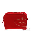 【中古】 PRADA （プラダ） カナパ ポーチ バッグ セカンドバッグ/ポーチ/クラッチ Red