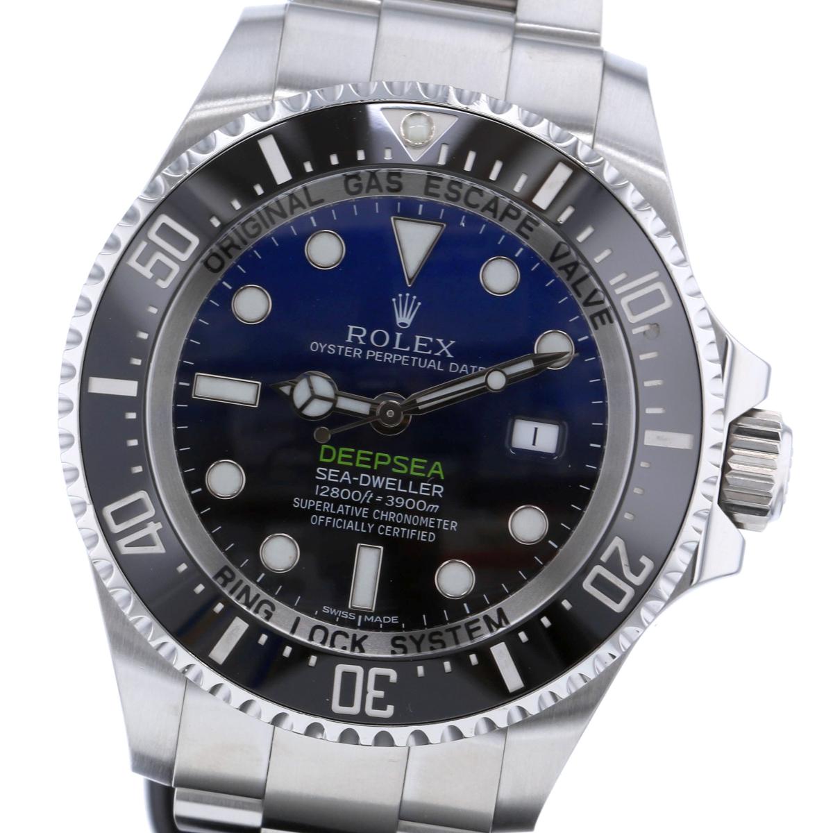 【美品】【保証書あり】【仕上げ済み】【中古】ROLEX （ロレックス） シードゥエラー ディープシー D-Blue 時計 自動巻き/メンズ SEA-DWELLER Black/ブラック 116660 used:A