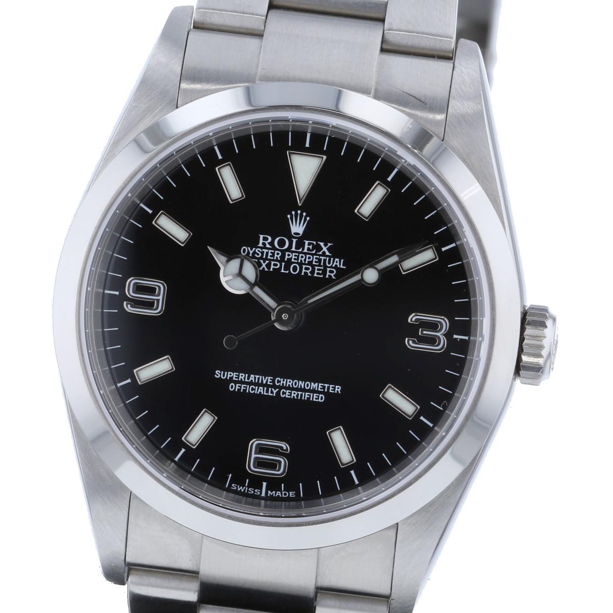 【中古】 ROLEX （ロレックス） エクスプローラー 時計 自動巻き/メンズ EXPLORER Black 114270 used:A