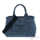 【新入荷】【即日発送・水曜翌日発送】【美品】【中古】 PRADA （プラダ） カナパ ミニ 2WAY バッグ バッグ ショルダー/メッセンジャーバッグ CANAPA Indigo/インディゴ 1BG439 used:A