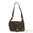 【中古】PRADA （プラダ） スウェード ショルダーバッグ バッグ ショルダー/メッセンジャーバッグ Khaki/カーキ used:C