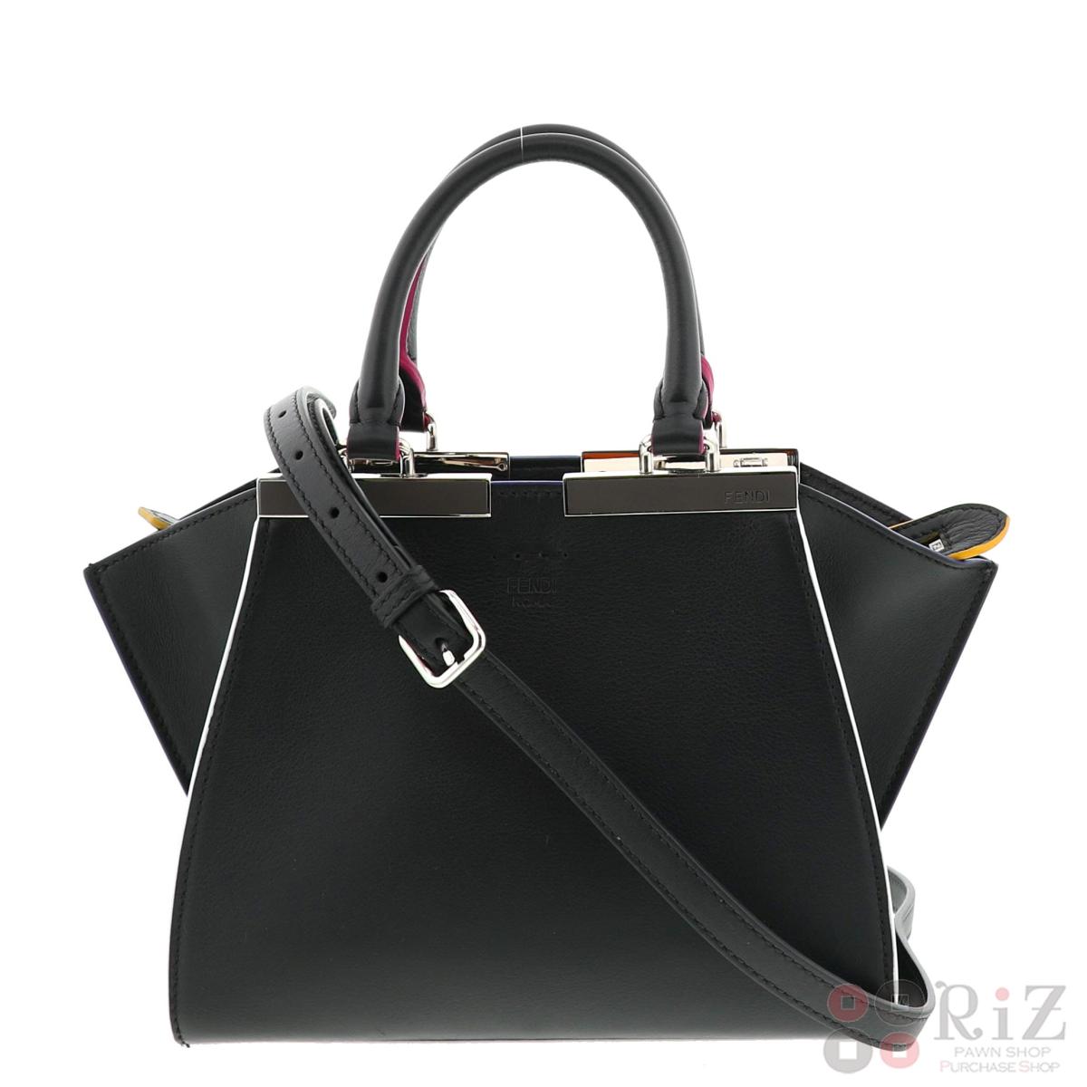 【お値下げ品】【中古】 FENDI （フェンディ） プチ トロワジュール バッグ ショルダー/メッセンジャーバッグ Black 8BH333 used:Aのサムネイル