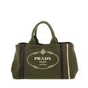 【中古】PRADA （プラダ） カナパロゴ ショッピング トートバッグ バッグ ハンドバッグ Khaki B1872B used:B