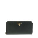 【中古】 PRADA （プラダ） ラウンドファスナー長財布 財布 長財布(小銭入有) SAFFIANO Black 1ML506 used:A