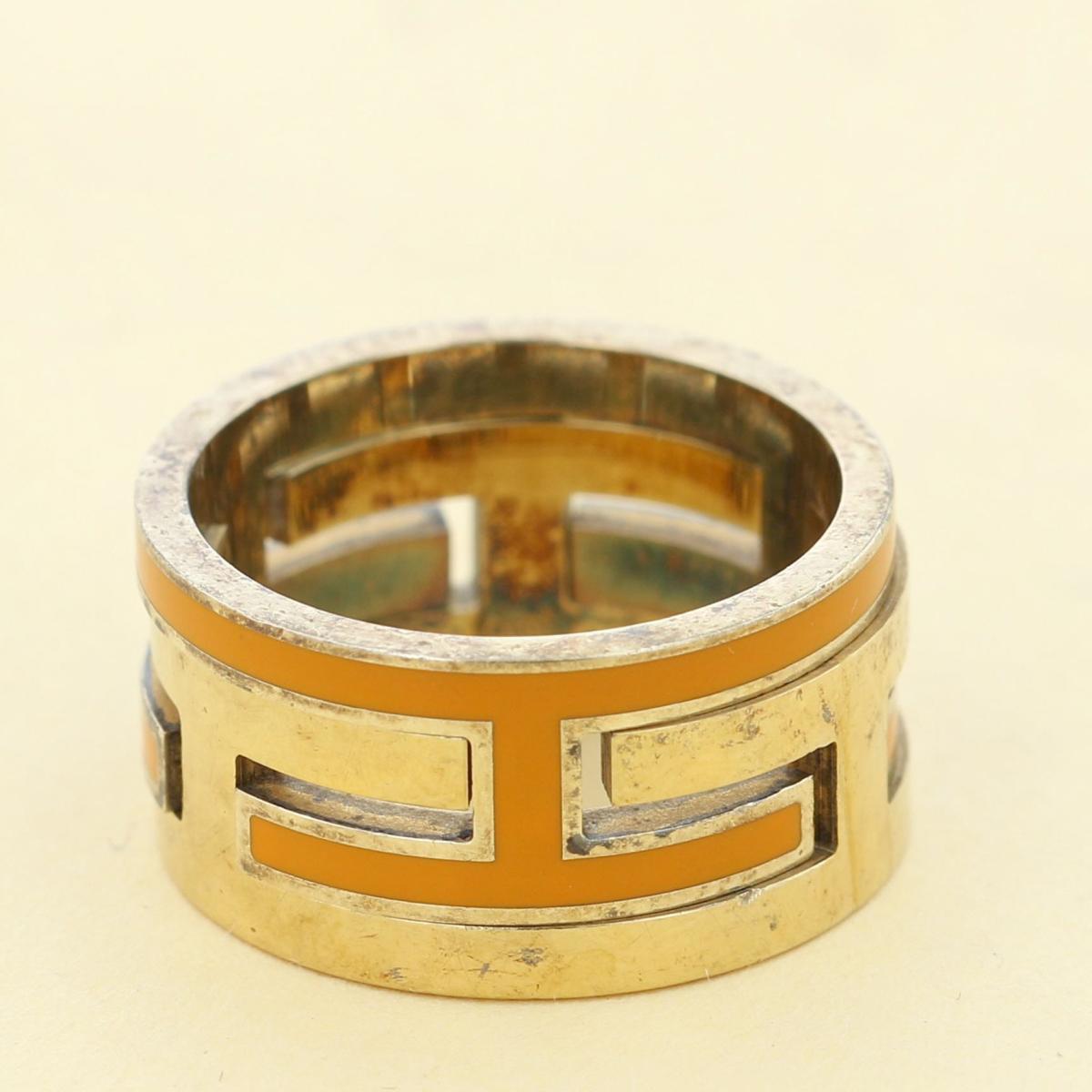 【お値下げ品】【即日発送・水曜定休日・木曜発送】【美品】HERMES （エルメス） ムーブアッシュリング ブランドジュエリー 指輪 ムーブアッシュ GOLD*ORANGE/ゴールド*オレンジのサムネイル