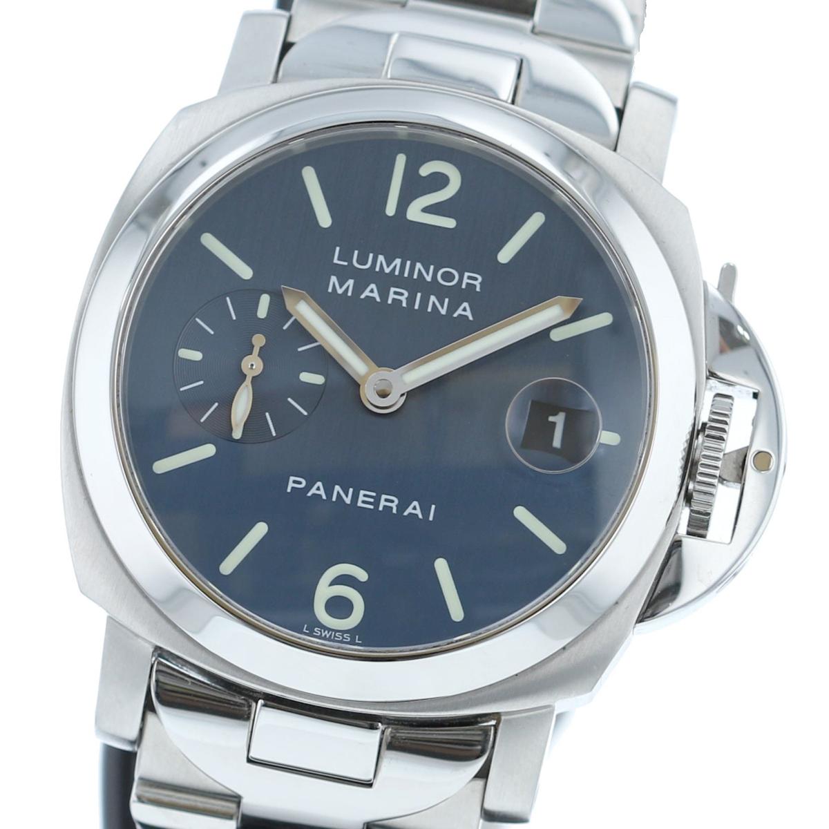 【最終値下げ品】【美品】PANERAI パネライ ルミノール マリーナ 40 時計 自動巻き メンズ ...