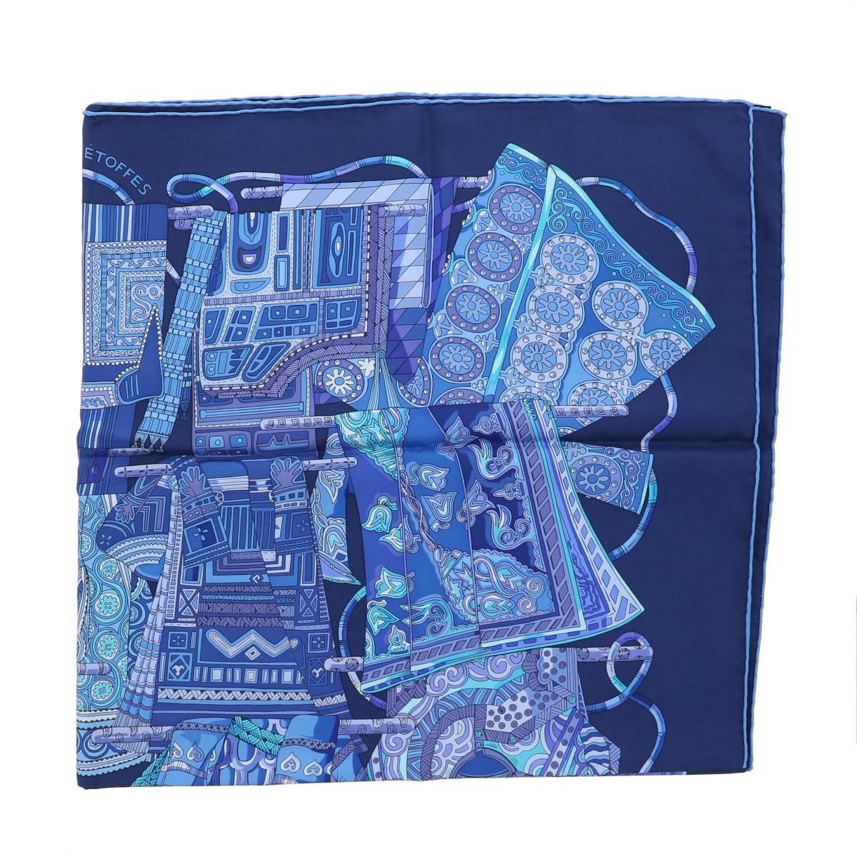 【中古】 HERMES （エルメス） カレ 90 スカーフ 服飾 マフラー/スカーフ/ネクタイ SOIE A PROPOS DE BOTTES Blue
