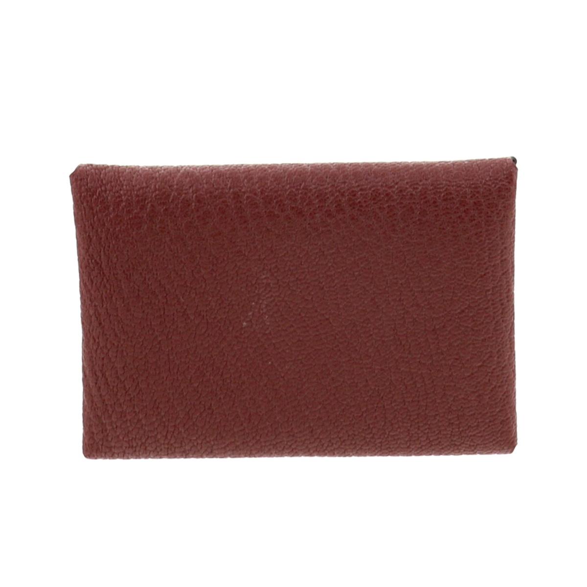 【お値下げ・SALE】【即日発送・水曜定休日・木曜発送】【新品】【オススメ】【RI】HERMES （エルメス） カルウ゛ィ デュオ 小物 名刺入れ/カードケース カルウ゛ィデュオ Bordeaux/ボルドーのサムネイル