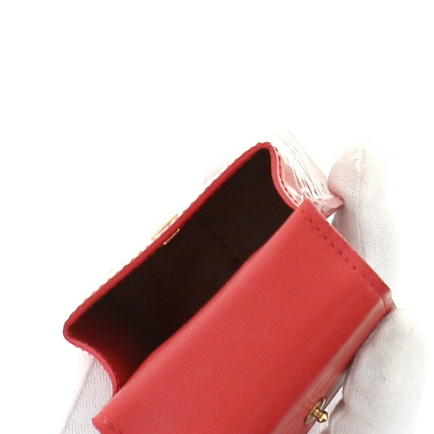 【中古】 LOUIS VUITTON （ルイヴィトン） グリーン 小物 タバコ/メガネ/携帯ケース Monogram Vernis/Rouge Red M91155 used:B