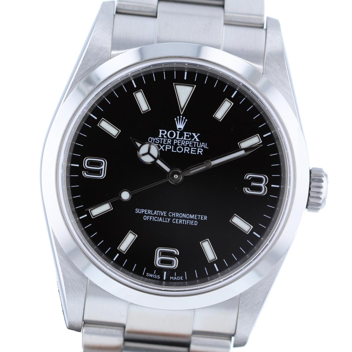 【中古】ROLEX （ロレックス） エクスプローラー 時計 自動巻き/メンズ EXPLORER Black 114270 used:A