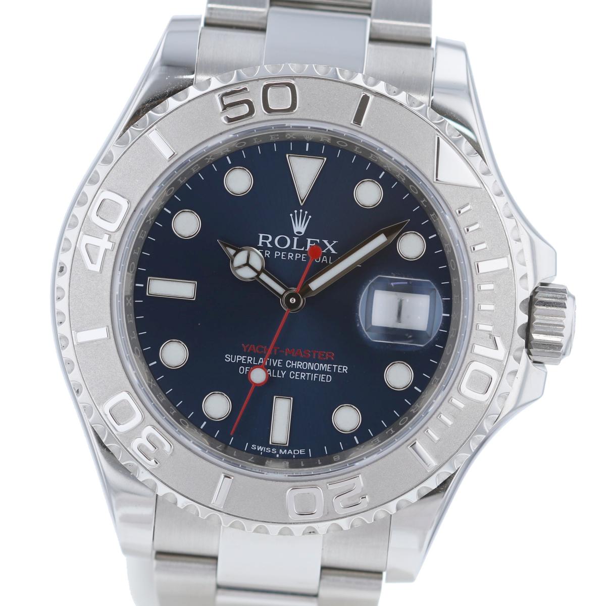 【中古】ROLEX （ロレックス） ヨットマスター ロレジウム ブルーダイアル 時計 自動巻き/メンズ Blue 116622 used:AB