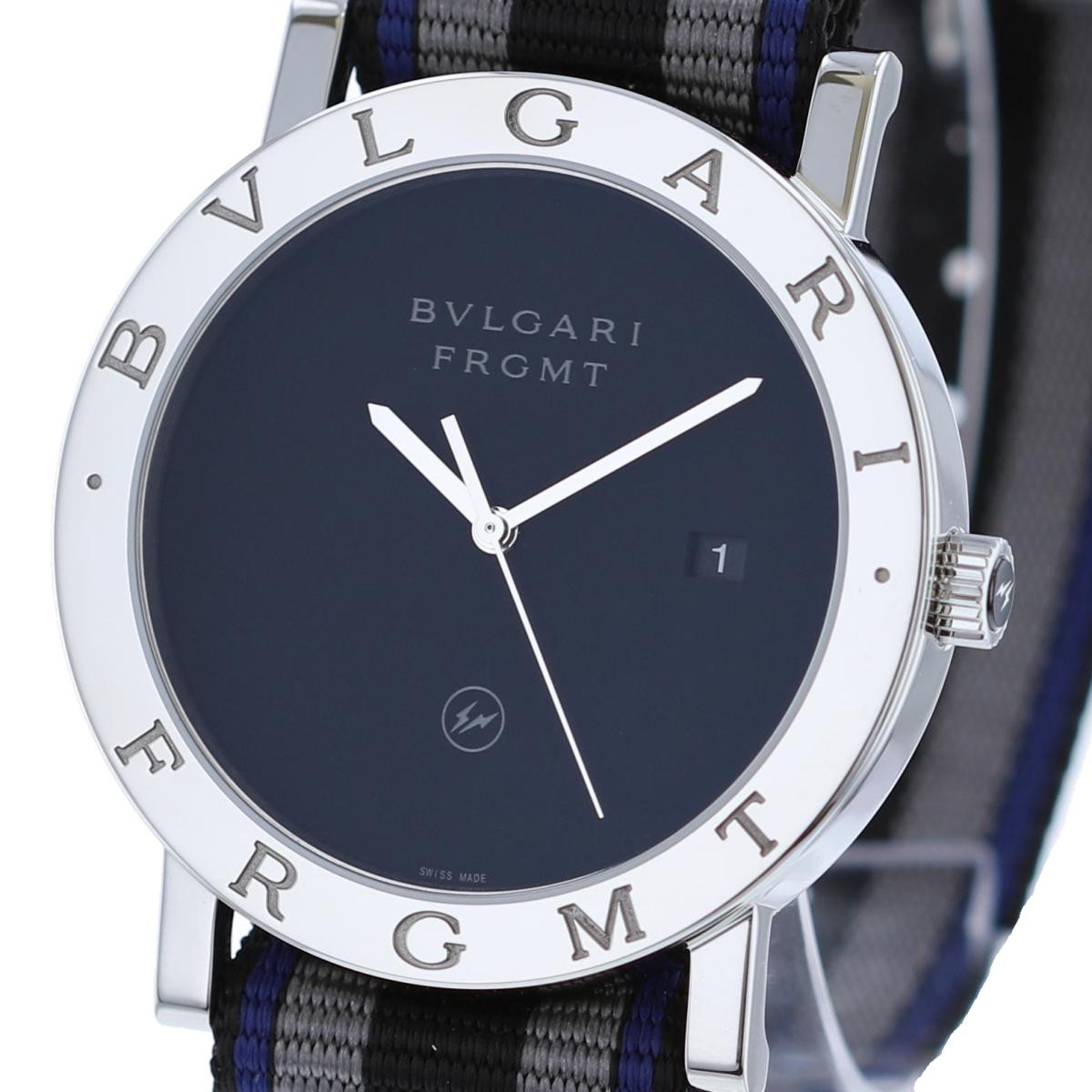 【サマーSALE】【即日発送・水曜定休日・木曜発送】【極上品】【オススメ】【RI】 BVLGARI （ブルガリ） ブルガリブルガリ FRAGMENT×BVLGARI 時計 自動巻き/メンズ ブルガリブルガリ Black/ブラック BB41S unused:S