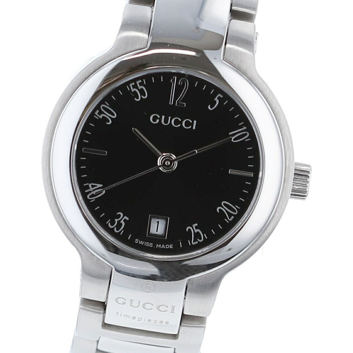 ★美品★GUCCI グッチ 時計 レディース 8900L Black ブラック 黒 YA089501 ...