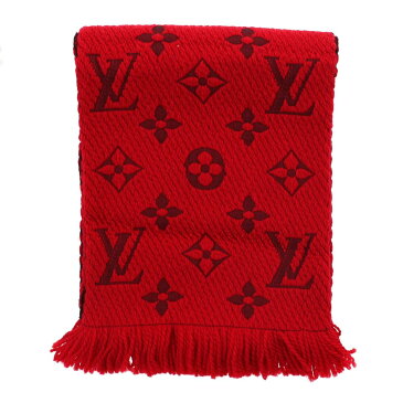 【サマーSALE】【美品】LOUIS VUITTON （ルイヴィトン） エシャルプ・ロゴマニア 服飾 マフラー/スカーフ/ネクタイ Monogram Red M72432 used:A[ROH]