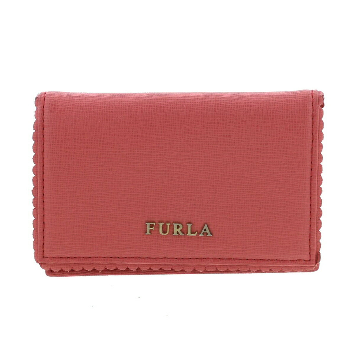 【中古】 FURLA （フルラ） カードケース Pink 小物 名刺入れ/カードケース Pink/ピンク　RS