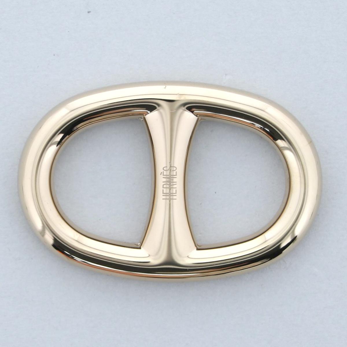 【即日発送・水曜定休日・木曜発送】【美品】【オススメ】【RI】 HERMES （エルメス） スカーフリング シェーヌダンクル ブランドジュエリー その他 シェーヌダンクル Gold／ゴールドのサムネイル