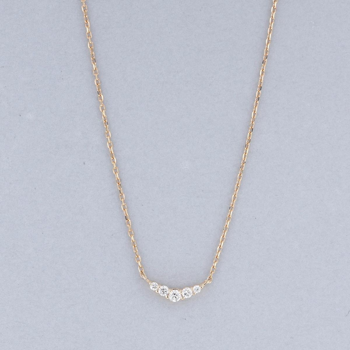 【最終値下げ】【即日発送・水曜定休日・木曜発送】【美品】【オススメ】Vendome Aoyama （ウ゛ァンドーム アオヤマ） K18YG ダイヤモンド リュール ネックレス ブランドジュエリー ネックレス/ペンダント/チョーカーのサムネイル