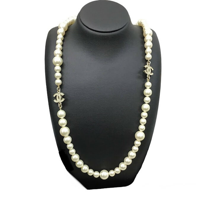 【即日発送・水曜定休日・木曜発送】【中古】【RI】 CHANEL （シャネル） コスチュームパール ココチャーム ネックレス ブランドジュエリー ネックレス/ペンダント/チョーカー White/ホワイト A43119 used:ABのサムネイル